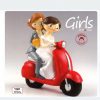 Figura para pastel Girls Pop & Fun en moto 17cm
