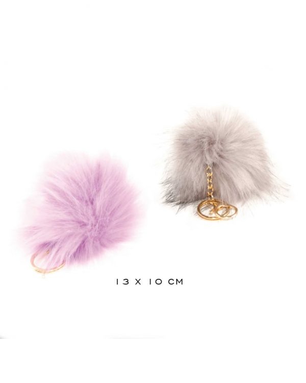 LLAVERO POMPÓN REDONDO regalo original para bodas.