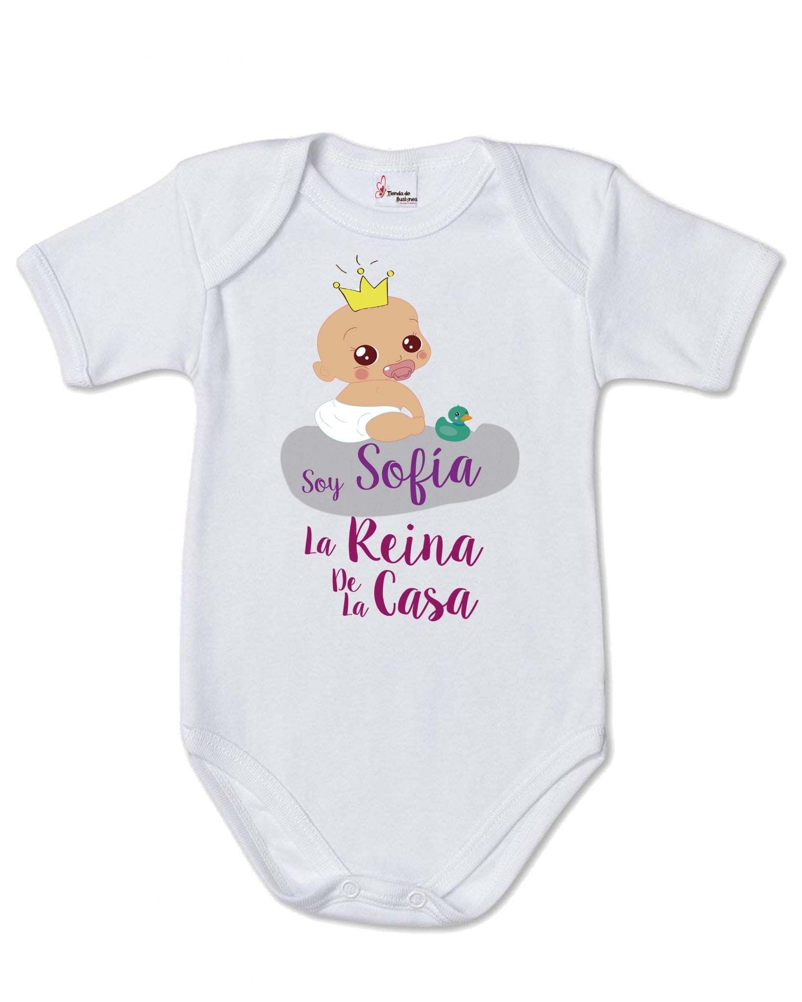 Body bebé personalizado corona Rey de la casa - Tienda de ilusiones