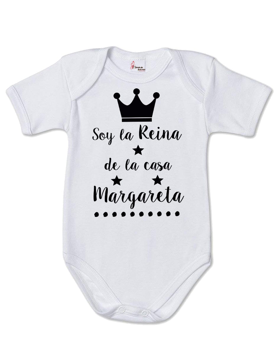 Body Bebé Personalizado con Nombre y Corona 【 Envíos 24h 】