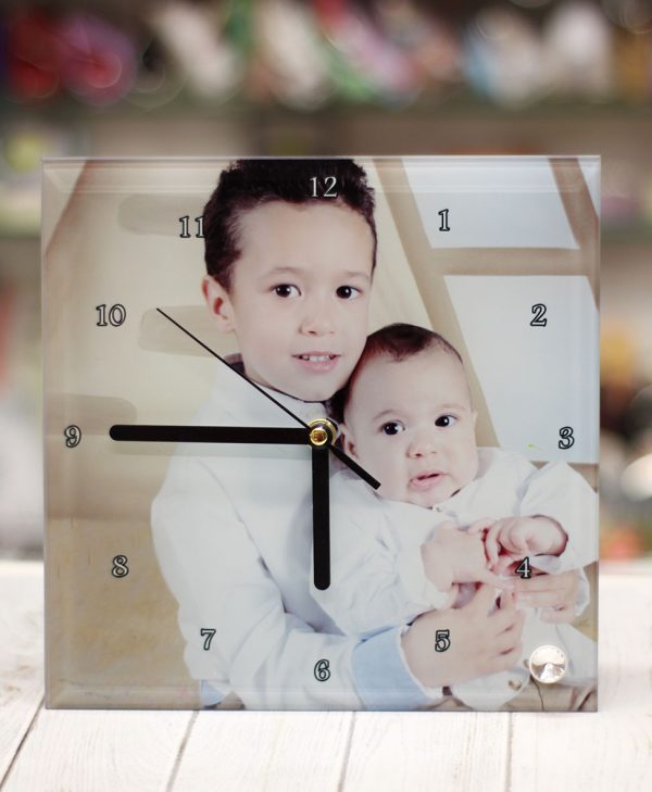 Reloj de cristal personalizado con foto