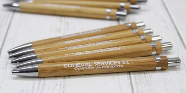 Bolígrafo bambú personalizado