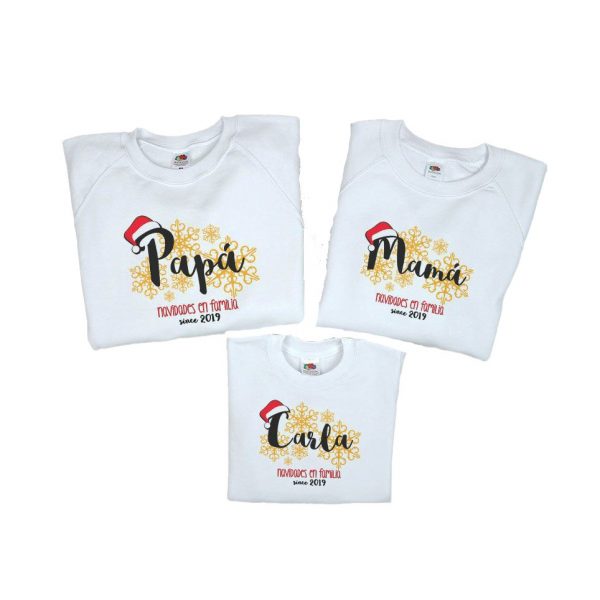 Pack 3 Prendas Personalizadas Navidades en Familia desde (año nacimiento niño)/Nombre niño