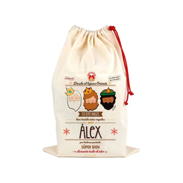 Saco Navideño para Regalos Reyes Magos personalizado