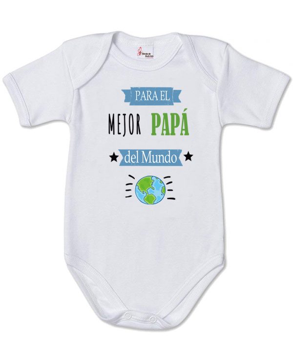 Body personalizado con instrucciones de como vestir al bebé para papá.
