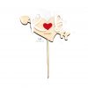 CAKE TOPPER MADERA INICIALES