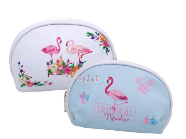 Neceser ovalado flamencos