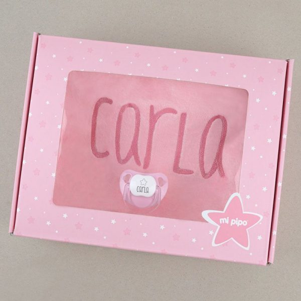 Cajita Baby Arrullo Estrellas Rosa Personalizada