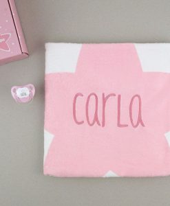 Cajita Baby Arrullo Estrellas Rosa Personalizada -