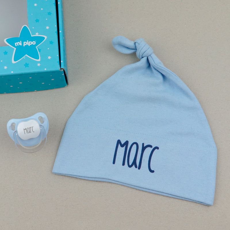 Cajita Gorrito Duende Azul Personalizada