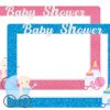 Photocall baby shower de corcho con purpurina