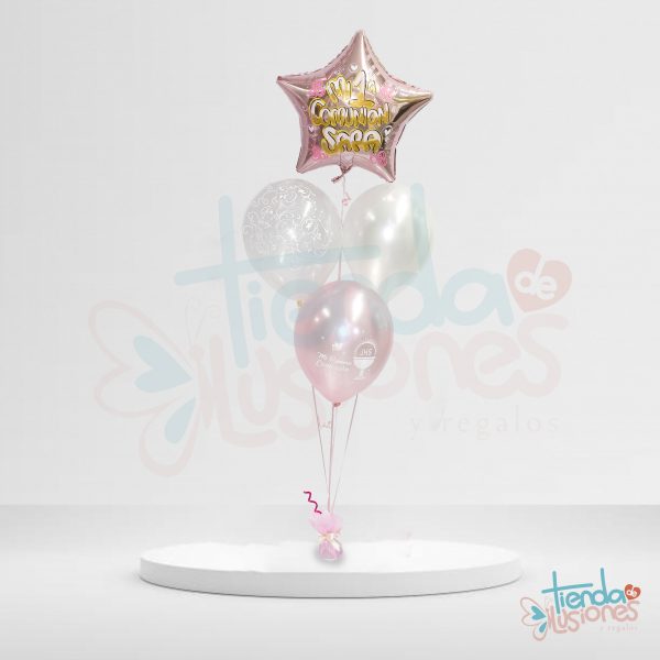 Globos comunión personalizado estrella