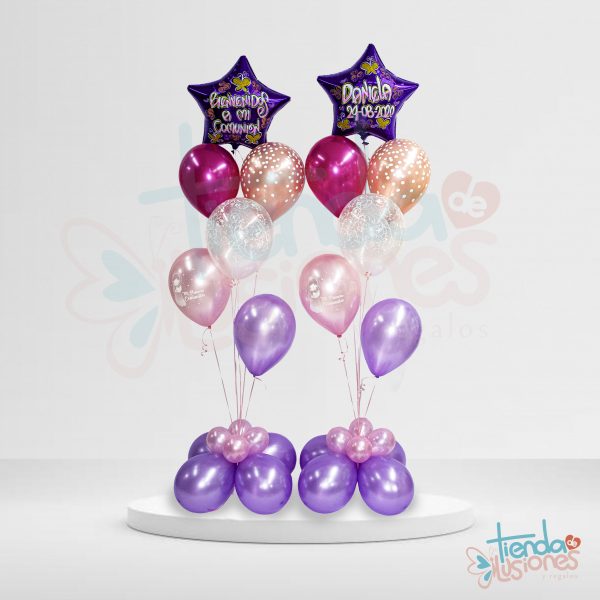 Globos duo comunión personalizado estrella