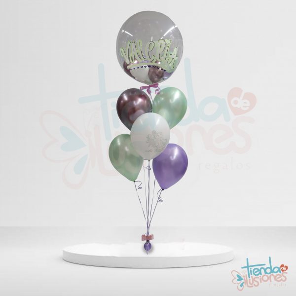 Globos comunión personalizado bubble